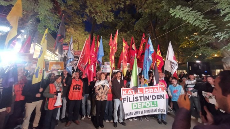 Kızılay’da Filistin Yürüyüşüne Polis Müdahalesi: Çok Sayıda Gözaltı