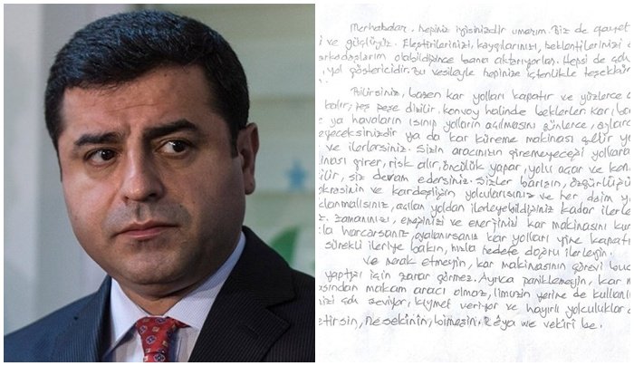 Demirtaş’tan “kar küreme makinası” benzetmesi