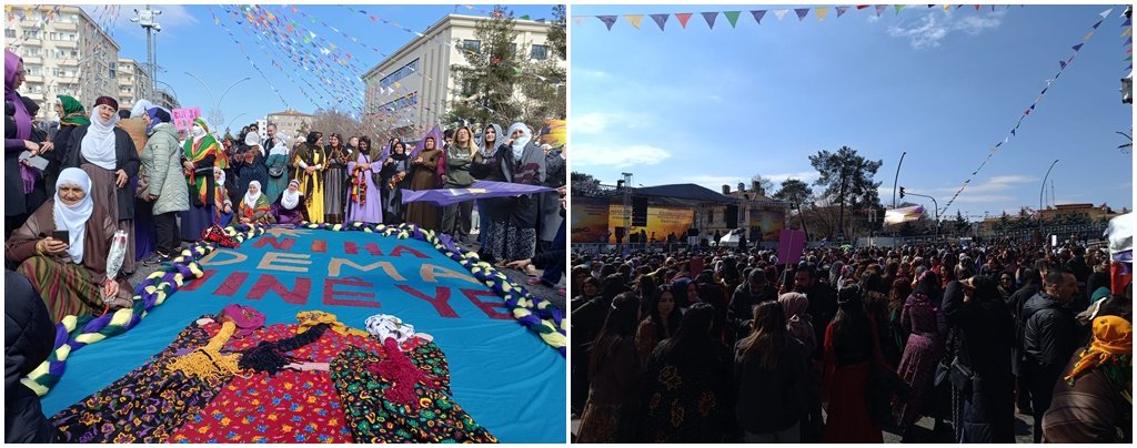 Diyarbakır’da 8 Mart mitingi: Özgür, barışçıl, onurlu bir toplumu inşa edebiliriz